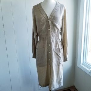 1980s does 1940s Ellen Tracy, 100% Silk, Utility D